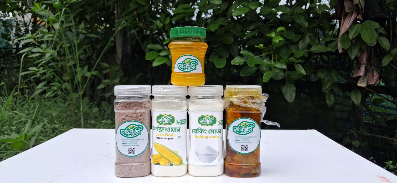 রোশন, কাচা আম আর বোম্বাই মিক্সড আচার ,  কর্ন ফ্লাওয়ার, বেকিং পাউডার, বিট লবন